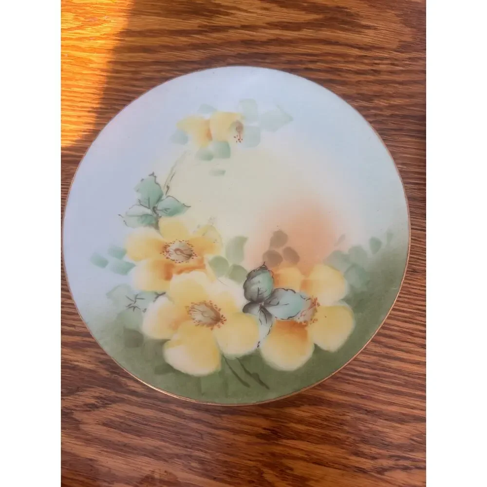 Hand Painted Appetizer Dessert Plates Floral Made in Bavaria Not Matching Set